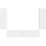  Komplet TV omaric 4 pcs Visok sijaj bela Konstruiran les - - Bela - 57.9 - 30 x 31 x 100 cm - 2025-vidaXL-Uvoz_2 | Shoptok.si