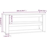 vidaXL Regal za čevlje dimljen hrast 100x35x45 cm inženirski les | Shoptok.si
