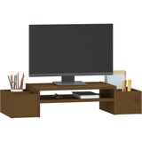  Stalak za monitor boja meda 70x27,5x15 cm od masivne borovine | shoptok.hr