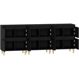  Komode 3 kom crne 60x35x70 cm od konstruiranog drva | Eponuda.ba