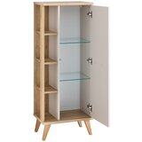 Pelipal Kremno bela visoka kopalniška omarica v hrastovem dekorju 50,5x128 cm Quickset 966 – | Shoptok.si