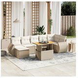 vidaXL 8-dijelni set vrtnih sofa od poliratana s jastucima bež | shoptok.hr
