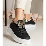 Gemre Black sneakers adorned with a butterfly with rhinestones Kariba | Shoptok.si