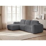 Bobochic Paris Siva sklopiva/s prostorom za odlaganje kutna garnitura od bouclé tkanine (s lijevim kutom/s ležaljkom) Montaigne – | shoptok.hr