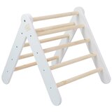 MeowBaby Bijeli trokut za berbu od borovine 60x60x60 cm Montessori - | shoptok.hr