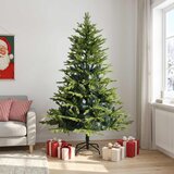  Umjetno božićno drvce s nogom 240 cm PVC i metal Zelena | shoptok.hr