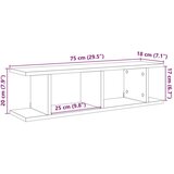 vidaXL Zidne police 2 kom boja hrasta artisan 75 x 18 x 20 cm drveni | shoptok.hr