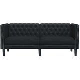 Fotelja Chesterfield 2-sjed crna umjetna koža | shoptok.hr