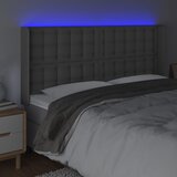  LED uzglavlje sivo 163x16x118/128 cm od umjetne kože | shoptok.hr