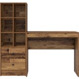vidaXL Miza s shranjevanjem Star les Inženirski les | Shoptok.si