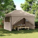 Šator za svadbe - šator za zabave Sivo-smeđa 279 x 410 x 315 cm Oxford tkanina | shoptok.hr