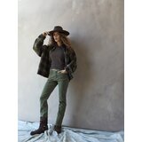 Sinsay Samtene straight slim hlače srednjeg struka | shoptok.hr