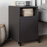 vidaXL Nočna omarica črna 36x39x59 cm jeklo | Shoptok.si