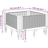  Vrtna sadilica s klinovima svjetlosiva 42 5 x 42 5 x 28 5 cm PP | shoptok.hr