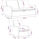  Set sofe 2 pcs Svjetlosiva Tkanina | shoptok.hr