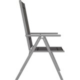  7-dijelni vrtni blagovaonski set aluminijski srebrno-crni | shoptok.hr