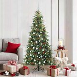 vidaXL Umetno Zložljivo Božično Drevo Zelena 180 cm PE in PVC | Shoptok.si