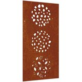  Vrtni zidni ukras 105 x 55 cm od čelika COR-TEN s uzorkom lišća | shoptok.hr