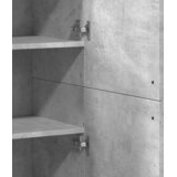  Visoka komoda siva betona 80x35x180 cm od konstruiranog drva | shoptok.hr