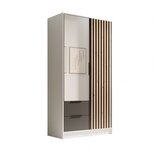 ADRK Garderobni ormar Neri 102 cm - BIJELA-CRNA | shoptok.hr