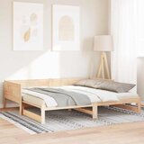  Krevet za povlačenje za dan Smeđa 203,5 x 184 x 56,5 cm | shoptok.hr