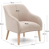 Kave Home Bež fotelja Bobly – | shoptok.hr
