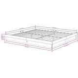  Okvir za krevet od masivnog drva bijeli 160 x 200 cm | shoptok.hr