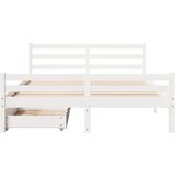  Okvir kreveta bez madraca bijeli 135 x 190 cm masivna borovina | shoptok.hr