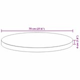  Okrugla stolna ploča Ø 70 x 4 cm od masivnog bagremovog drva | shoptok.hr