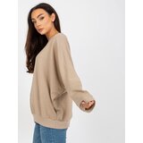 RUE PARIS Sweatshirt-RV-BL-8080.56-dark beige | Shoptok.si