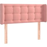  Posteljno vzglavje roza 93x16x78/88 cm žamet, (20932424) | Shoptok.si