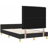  Krevetna konstrukcija s uzglavljem Crna 120 x 190 cm tkanina | shoptok.hr