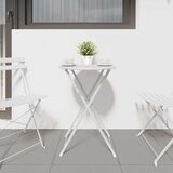 Bistro Stol Bijelo Ø 50 x 71 cm Čelik s prahom | shoptok.hr