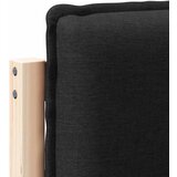  Tapecirani uzglavlje Prirodna i crna 135 cm Čvrsto borovo drvo | shoptok.hr