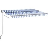  Automatska tenda sa senzorom LED 400x300 cm plavo-bijela | shoptok.hr