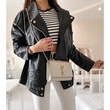 Gemre Black faux leather biker jacket Quennel | Shoptok.si