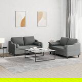 vidaXL 2-dijelni set sofa s jastucima tamnosivi od tkanine | shoptok.hr