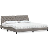vidaXL Krevet s madracem smeđesivi 200x200 cm od tkanine Cijene