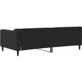  Dnevni krevet crni 90 x 190 cm od tkanine | shoptok.hr