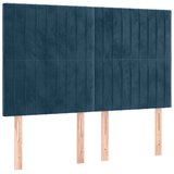  box spring s madracem LED tamnoplavi 140x200 cm baršun | shoptok.hr