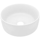  Luksuzni okrugli umivaonik mat bijeli 40 x 15 cm keramički | shoptok.hr