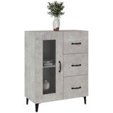  Komoda siva boja betona 69,5x34x90 cm od konstruiranog drva | shoptok.hr