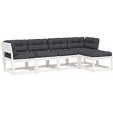  5-dijelni set vrtnih sofa s jastucima bijeli masivna borovina | shoptok.hr