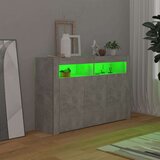 vidaXL Komoda s LED svjetlima siva boja betona 115,5 x 30 x 75 cm | shoptok.hr
