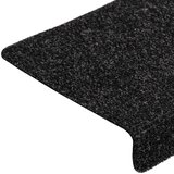  Prostirke za stepenice, samoljepljive, 5 kom, 65x21x4 cm, crne, pravokutni rub | shoptok.hr