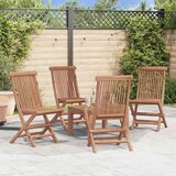 Maison Chic Zložljivi Vrtni Stoli - Stol za vrti 4 kosi trdna tikovina JS2908, (21876003) | Shoptok.si