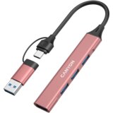 Canyon hub DS-02 4in1 USB-A/C Pink | Eponuda.ba