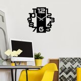Wallity Dekorativni metalni zidni sat Numbers black Cene
