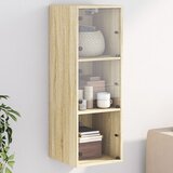 vidaXL Zidni ormarić sa staklenim vratima boja hrasta 35 x 37 x 100 cm | shoptok.hr