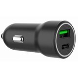 Gembird TA-UC-A2PDQC20-CAR-01 2-port USB car fast charger, Type-C PD, 20 W, black Cene